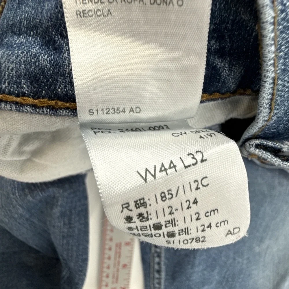 Men's Levis Strauss Signature Blue Jeans Loose Straight Fit  Actual‎ Sz 44x32